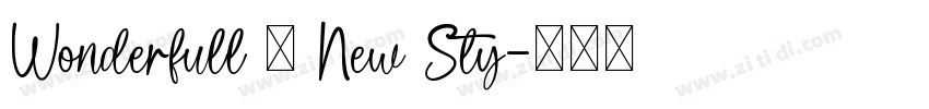 Wonderfull – New Sty字体转换